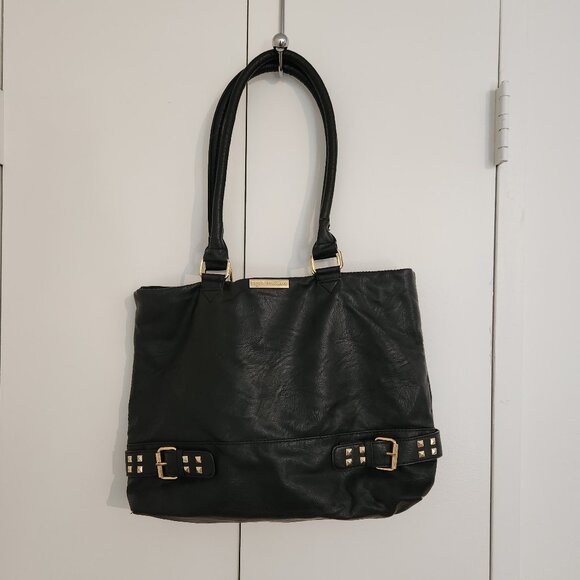 Christian Siriano Handbags - Vintage Christian Siriano Large black big buckle purse bag